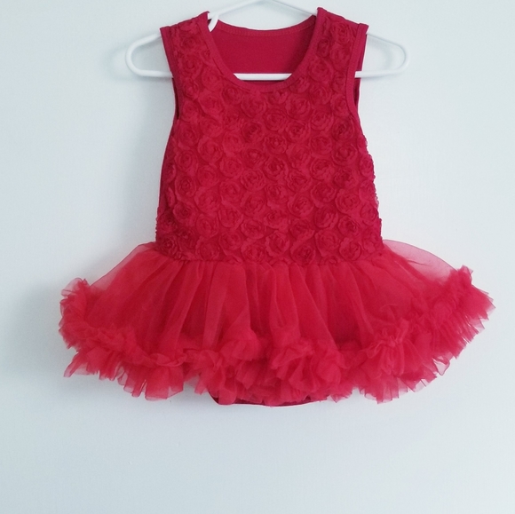 Baby Girl's Red Tutu Dress - Picture 2 of 13